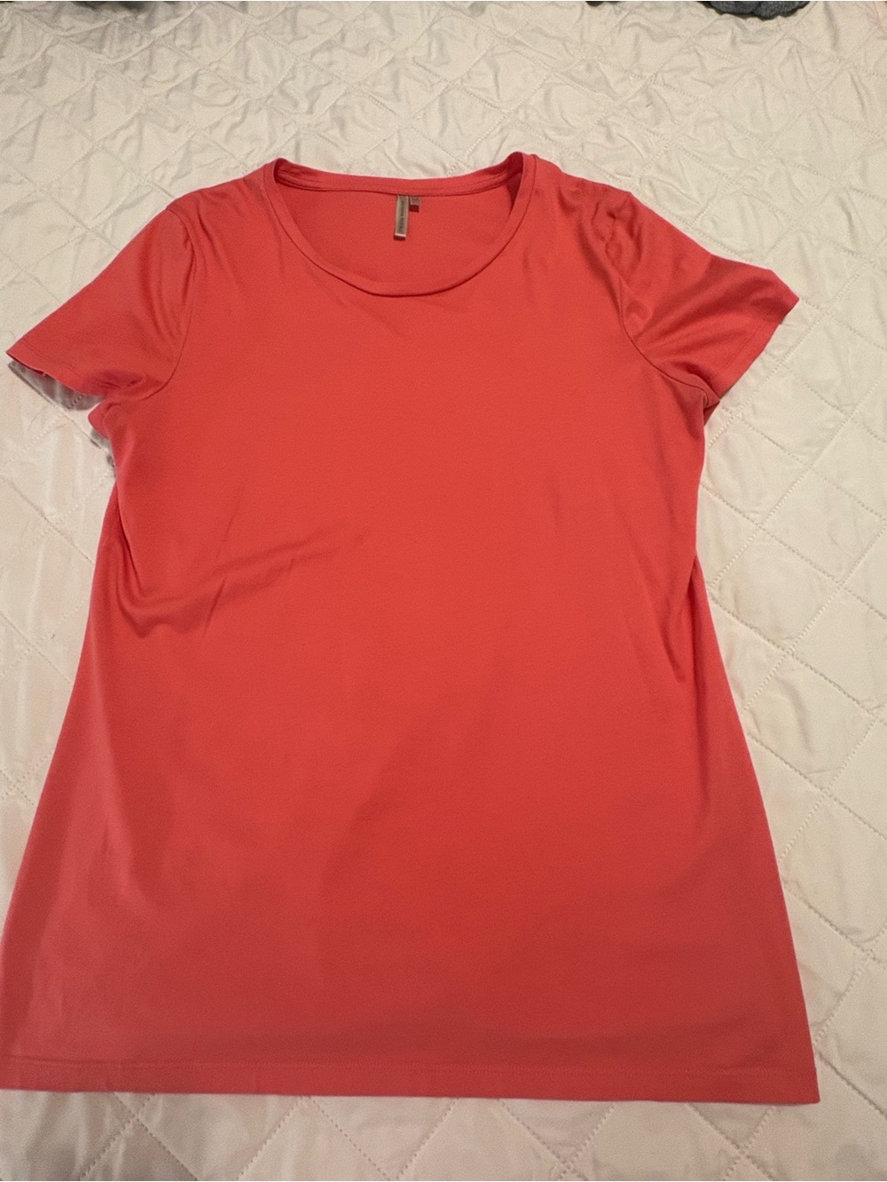 Banana Republic Coral Short Sleeve Crewneck Tee Cotton Blend Size Medium